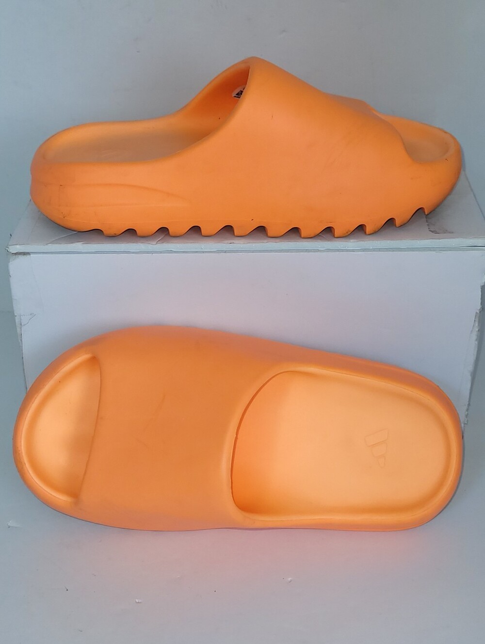 Adidas Yeezy Size 4 'Enflame Orange' Slides